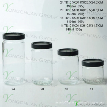 Venda Por Atacado Machine Made -Moulded Glass Storage Garrafa Set